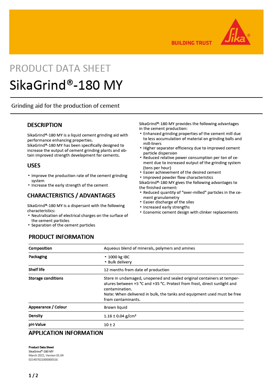 SikaGrind®-180 MY