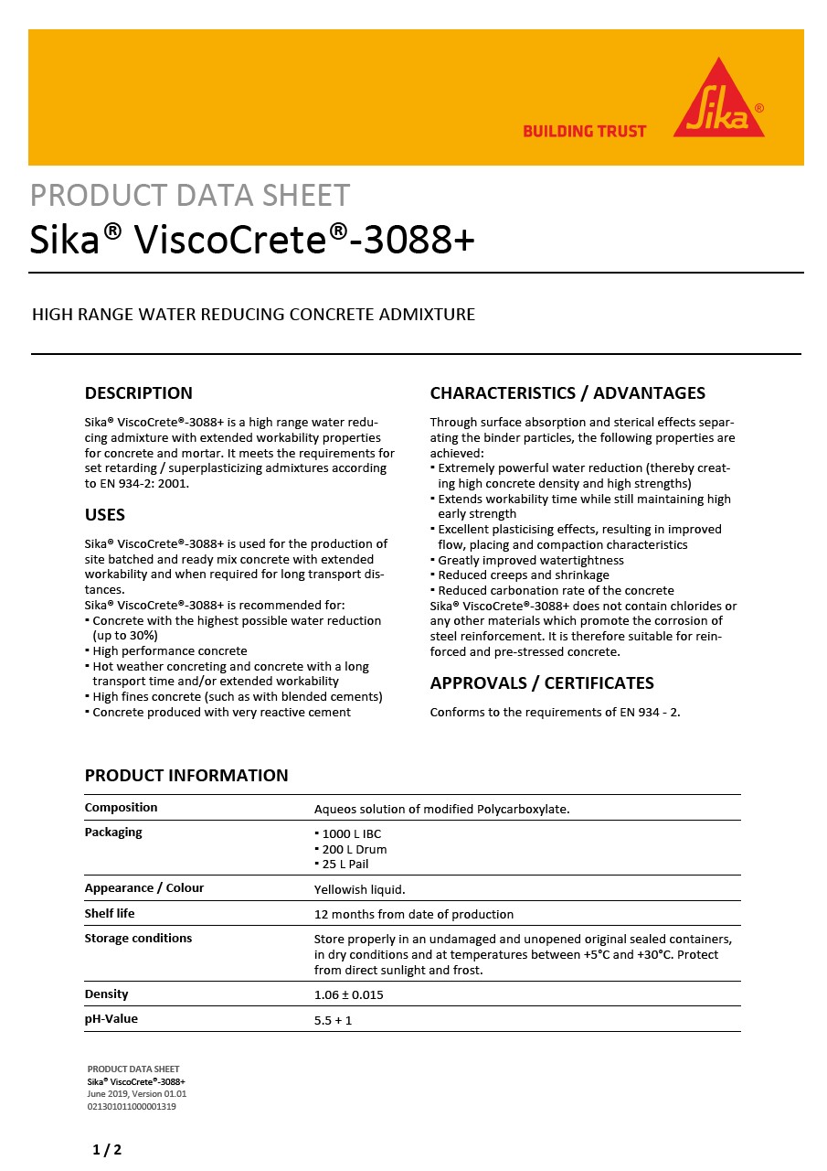 Sika® ViscoCrete®-3088+