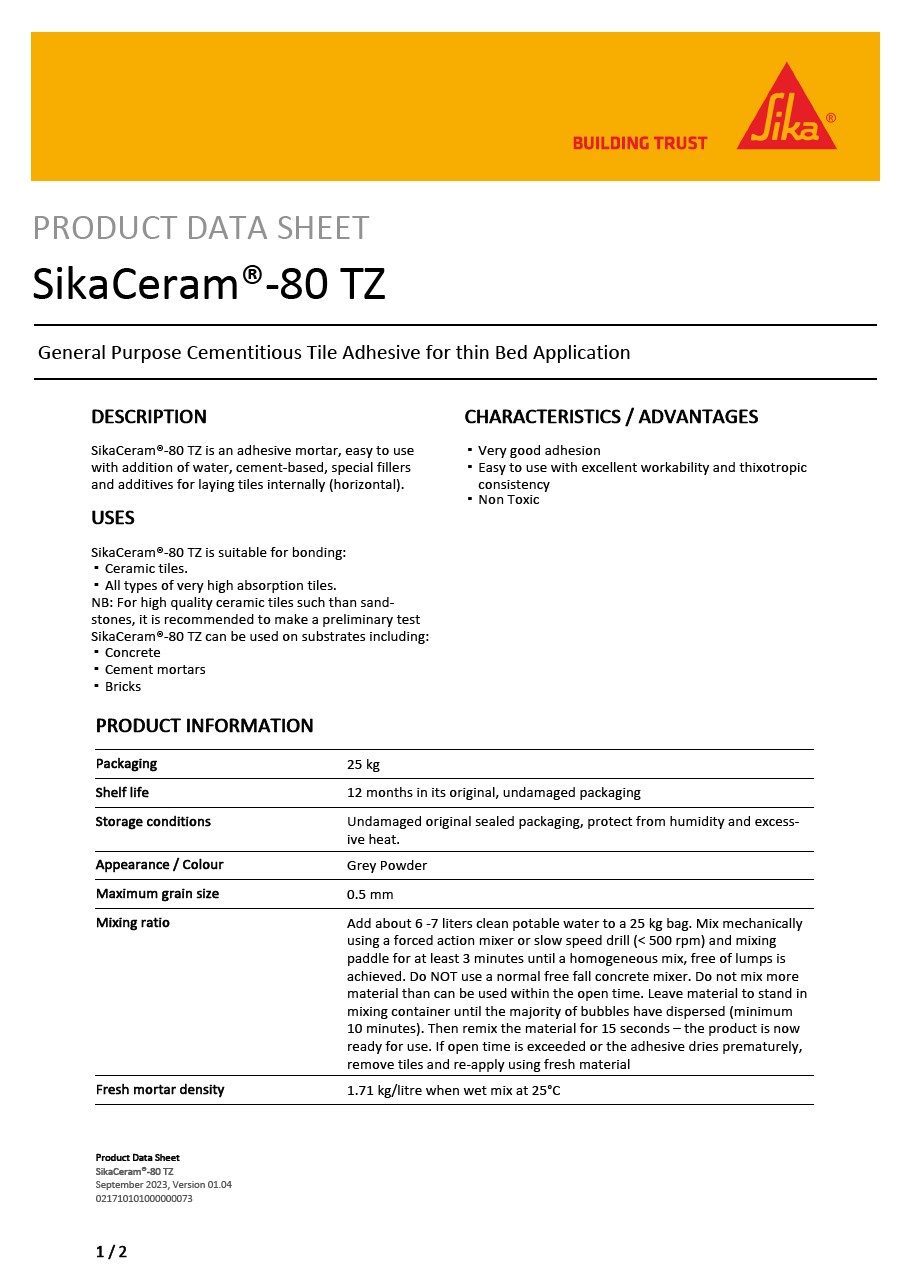 SikaCeram®-80 TZ