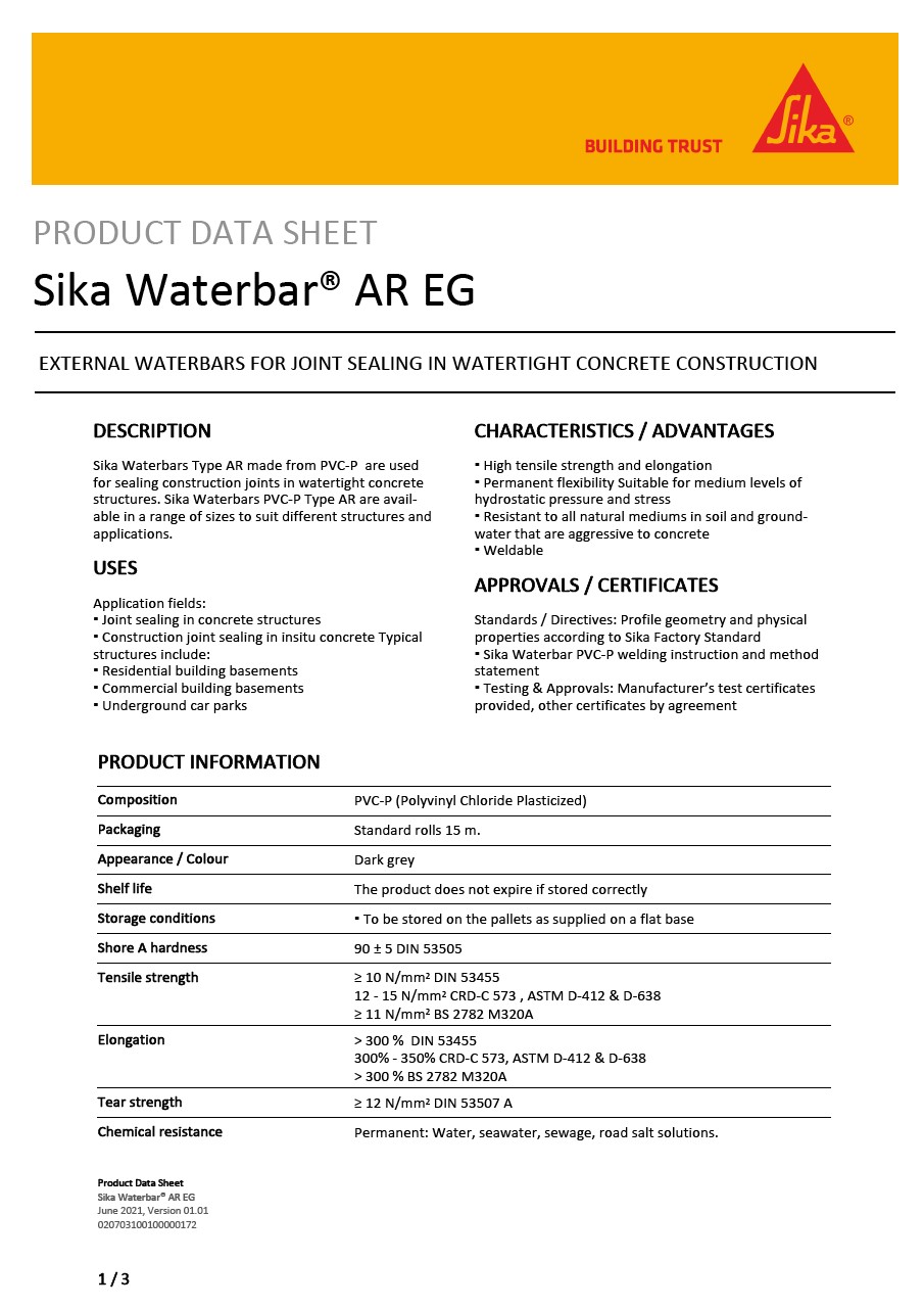 Sika Waterbar® AR EG